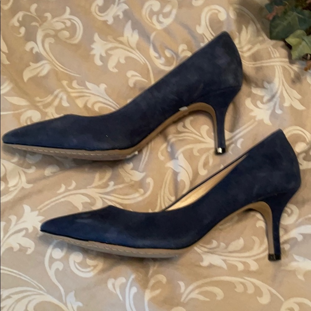 Blue Suede Pumps - Picture 5 of 8